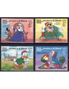 GRENADINES OF ST. VINCENT 1990 Disney (Esposizione filatelica I) 4v MNH**