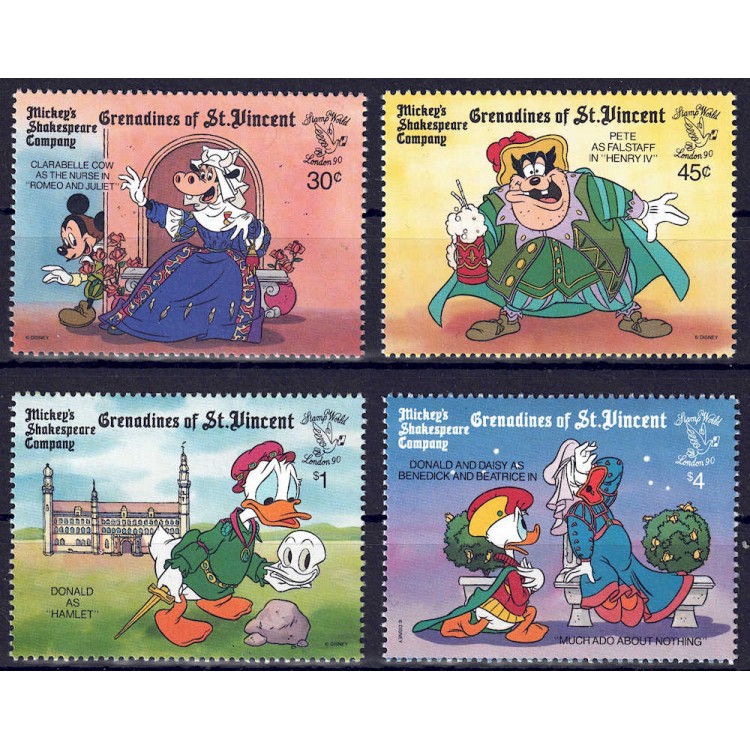 GRENADINES OF ST. VINCENT 1990 Disney (Esposizione filatelica I) 4v MNH**