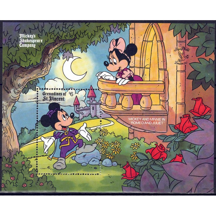 GRENADINES OF ST. VINCENT 1990 Disney (Esposizione filatelica II) BF MNH**