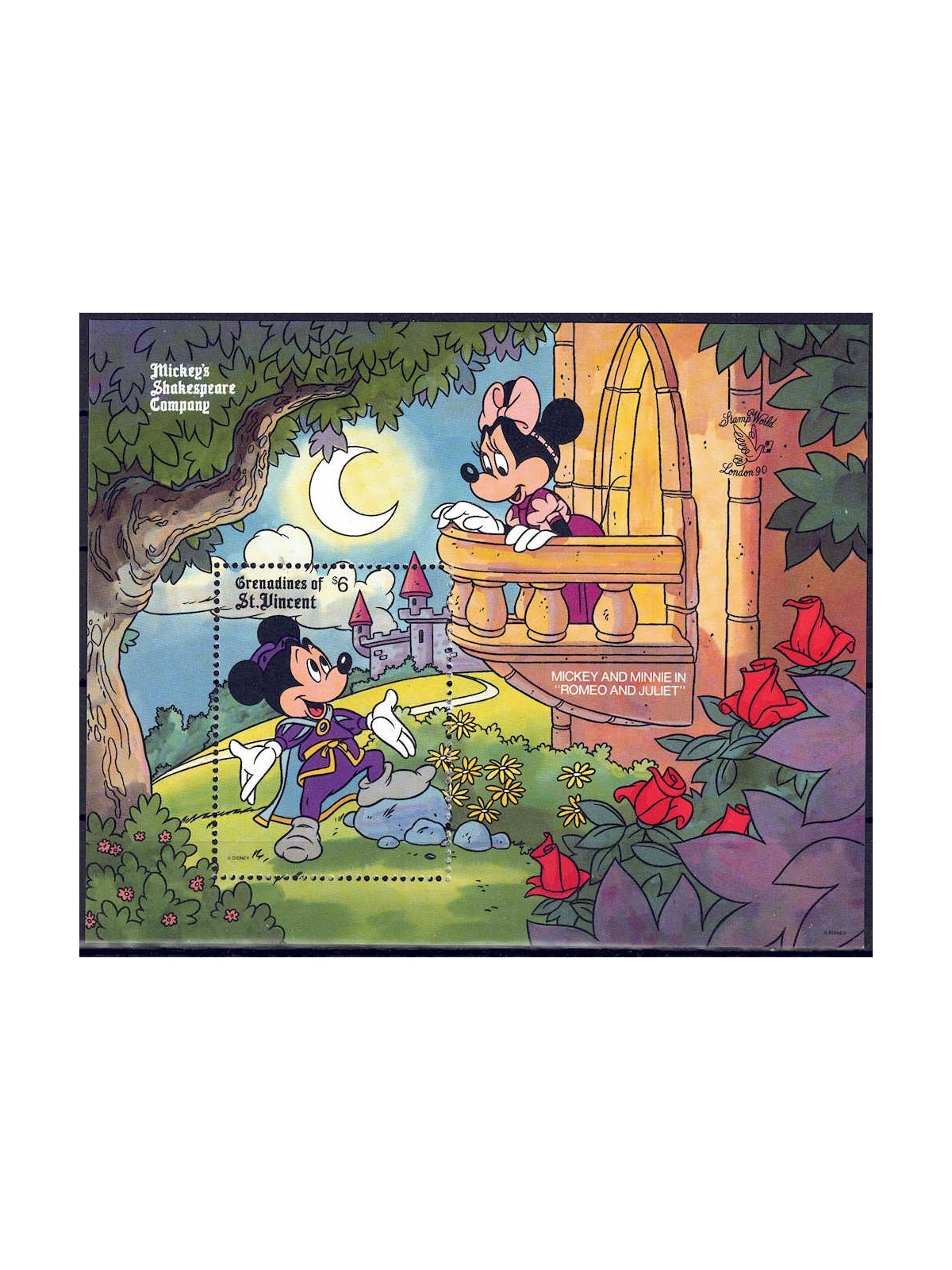 GRENADINES OF ST. VINCENT 1990 Disney (Esposizione filatelica II) BF MNH**