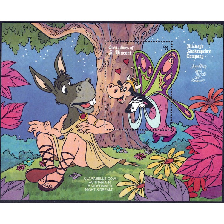 GRENADINES OF ST. VINCENT 1990 Disney (Philatelic Exhibition I) s/s MNH**