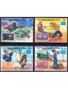 MALDIVE 1986 Disney (Esposizione filatelica II) 4v MNH**