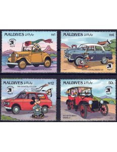 MALDIVE 1989 Disney (Esposizione filatelica I) 4v MNH**