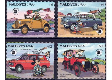 MALDIVE 1989 Disney (Esposizione filatelica I) 4v MNH**