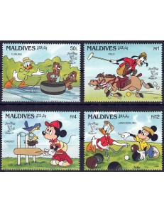 MALDIVE 1990 Disney (Esposizione filatelica I) 4v MNH**