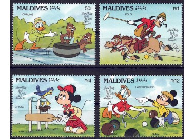 MALDIVE 1990 Disney (Esposizione filatelica I) 4v MNH**