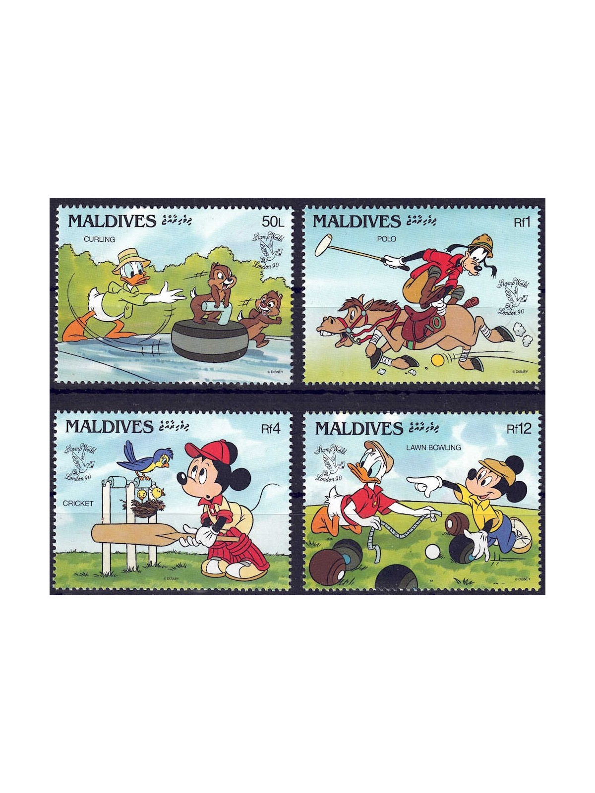 MALDIVES 1990 Disney (Philatelic Exhibition I) 4v MNH**