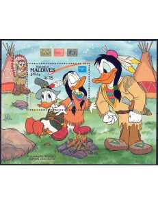 MALDIVE 1986 Disney (Esposizione filatelica II) BF MNH**