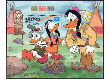 MALDIVE 1986 Disney (Esposizione filatelica II) BF MNH**