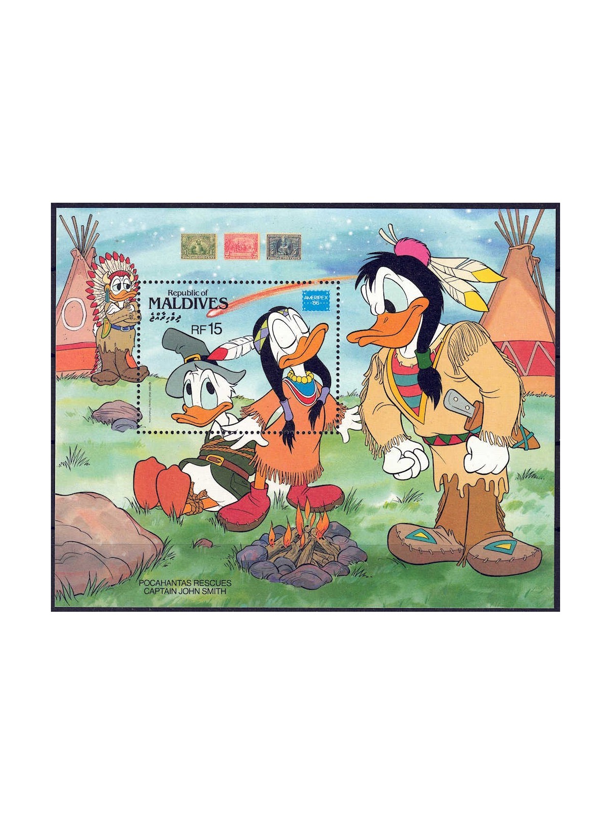 MALDIVES 1986 Disney (Philatelic Exhibition II) s/s MNH**