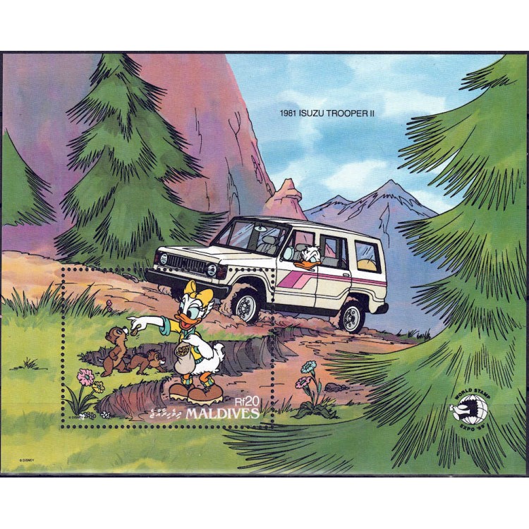 MALDIVES 1989 Disney (Philatelic Exhibition I) s/s MNH**