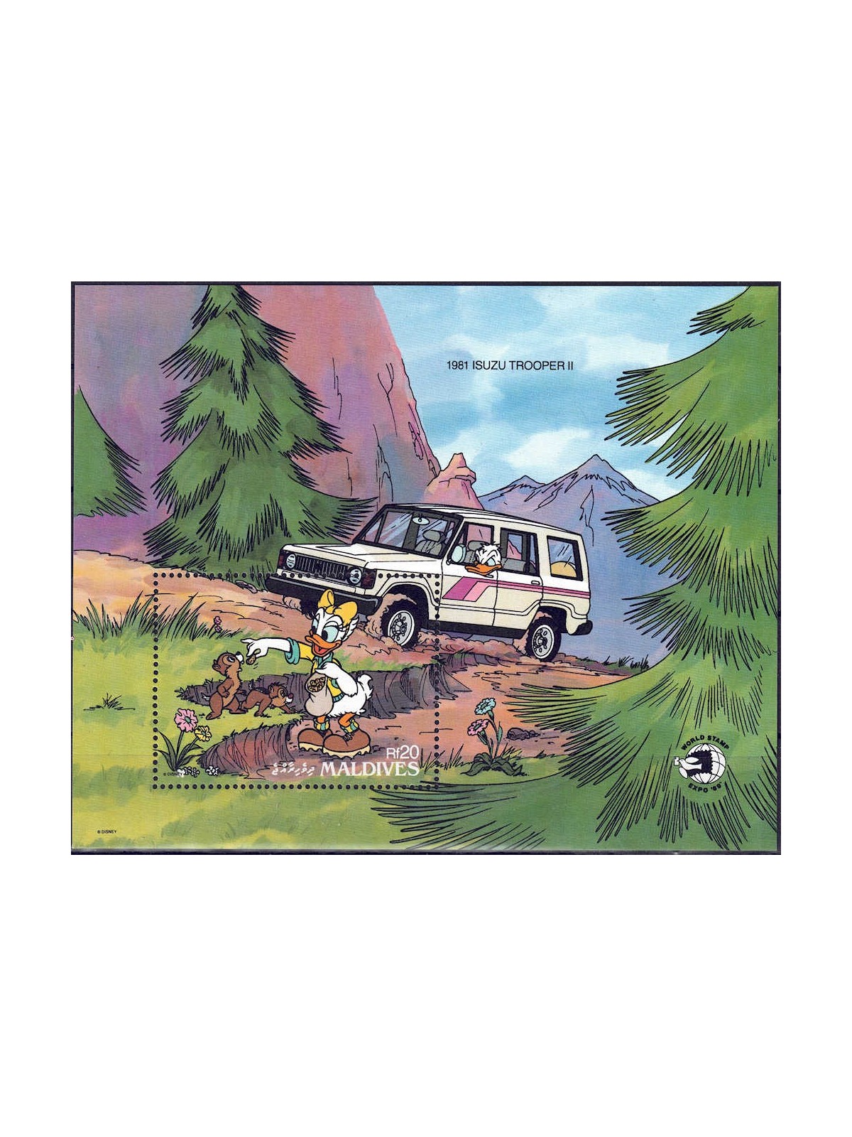 MALDIVE 1989 Disney (Esposizione filatelica I) BF MNH**