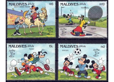 MALDIVES 1990 Disney (Philatelic Exhibition II) 4v MNH**
