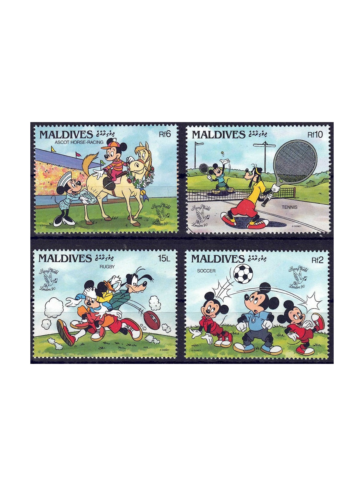MALDIVES 1990 Disney (Philatelic Exhibition II) 4v MNH**