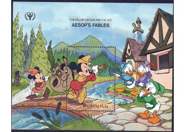 MALDIVES 1990 Disney (Year of Literacy II) s/s MNH**