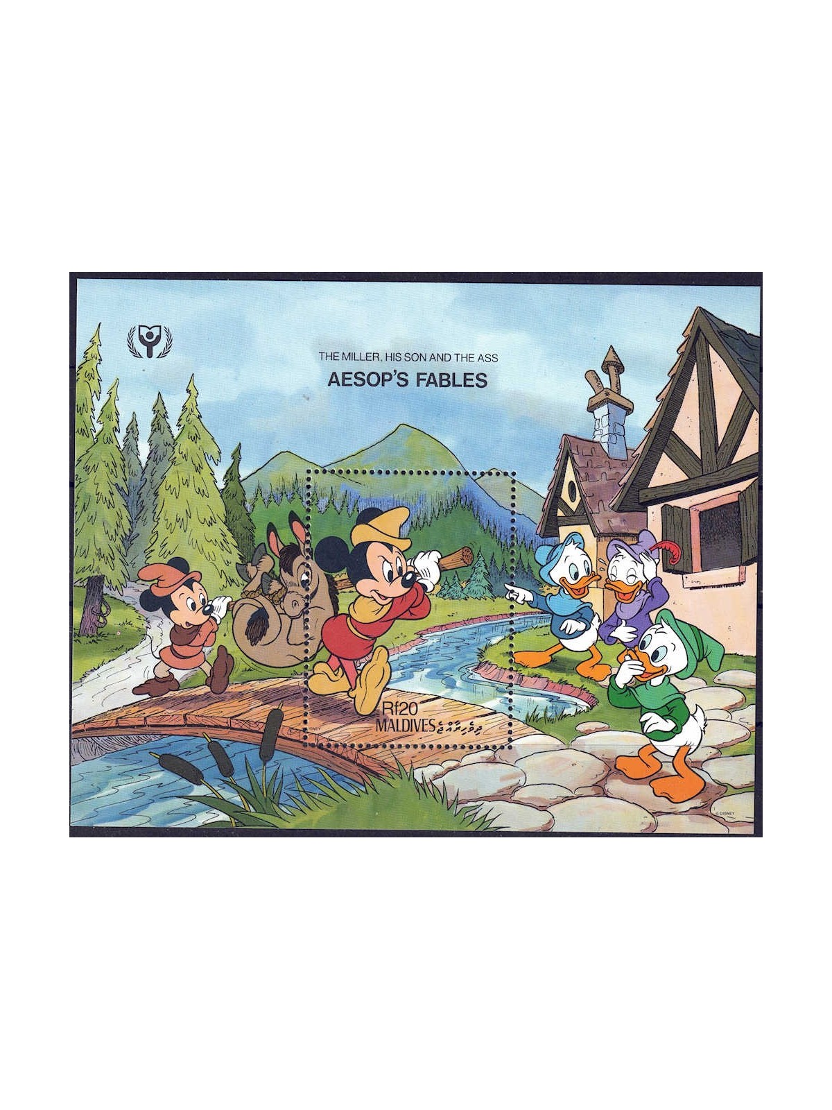 MALDIVES 1990 Disney (Year of Literacy II) s/s MNH**