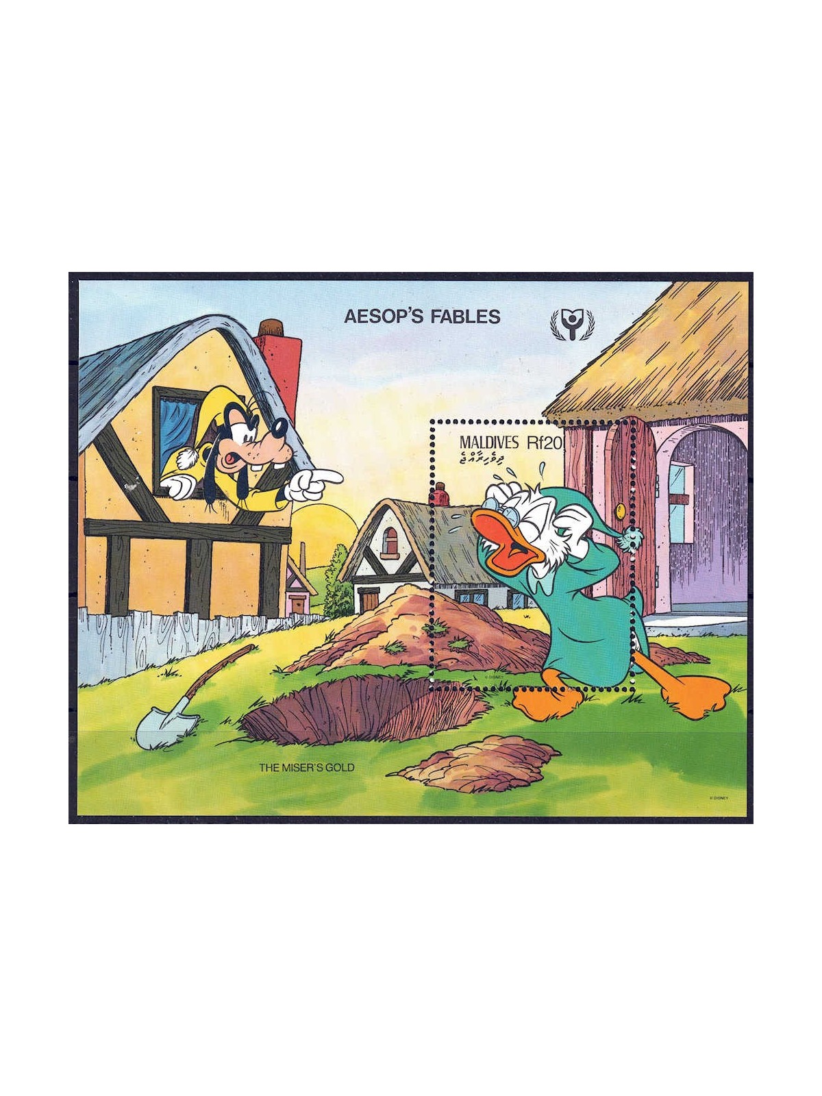 MALDIVE 1990 Disney (Anno dell'alfabetismo I) BF MNH**