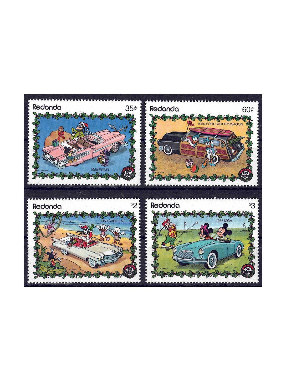 REDONDA 1989 Disney (Christmas I) 4v MNH**