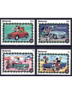 REDONDA 1989 Disney (Christmas II) 4v MNH**