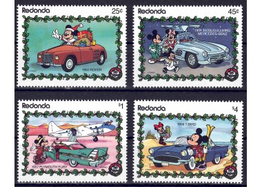 REDONDA 1989 Disney (Christmas II) 4v MNH**