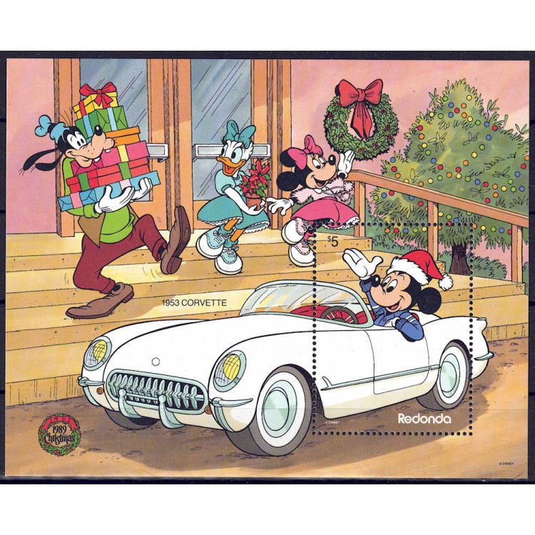 REDONDA 1989 Disney (Natale I) BF MNH**