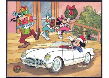REDONDA 1989 Disney (Christmas I) s/s MNH**