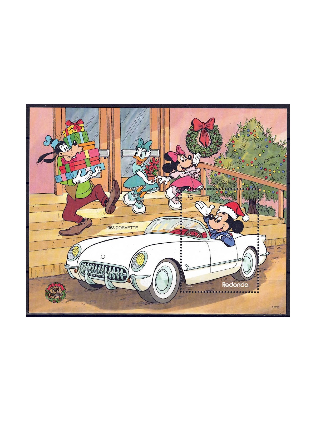 REDONDA 1989 Disney (Natale I) BF MNH**