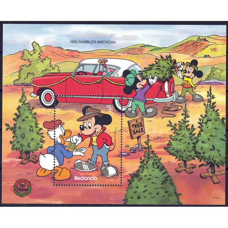 REDONDA 1989 Disney (Christmas II) s/s MNH**