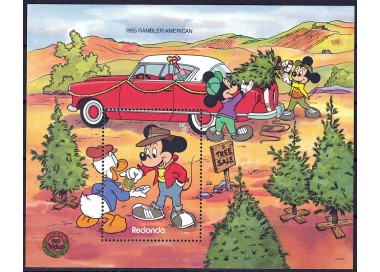 REDONDA 1989 Disney (Christmas II) s/s MNH**