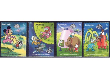 REDONDA 1989 Disney (Moon Walk) 4v MNH**