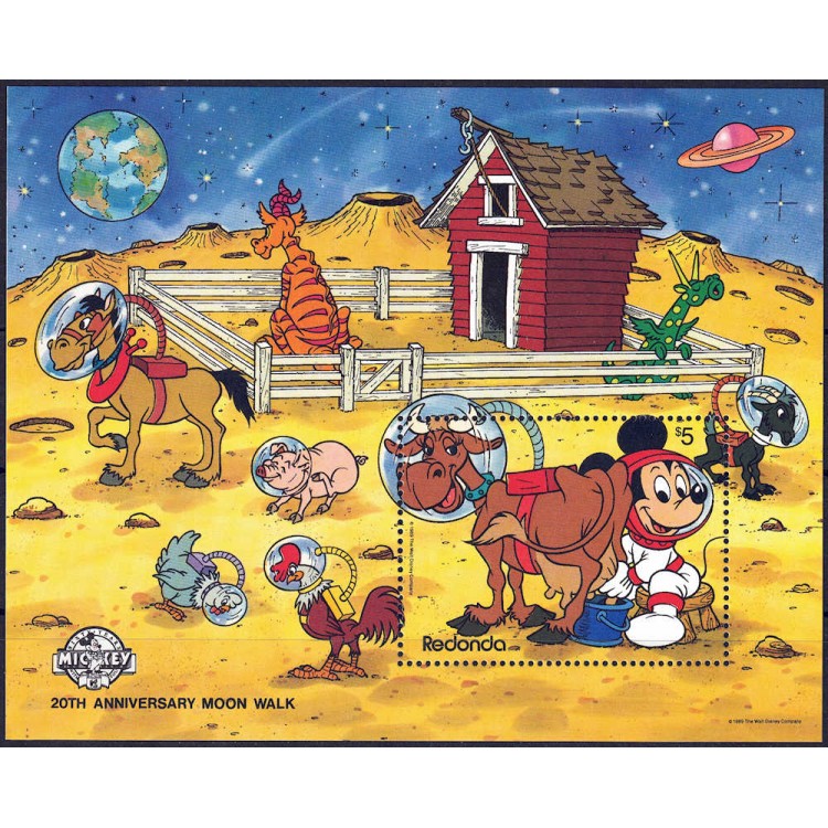 REDONDA 1989 Disney (Moon Walk) BF MNH**
