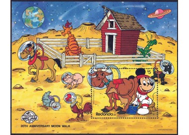 REDONDA 1989 Disney (Moon Walk) BF MNH**