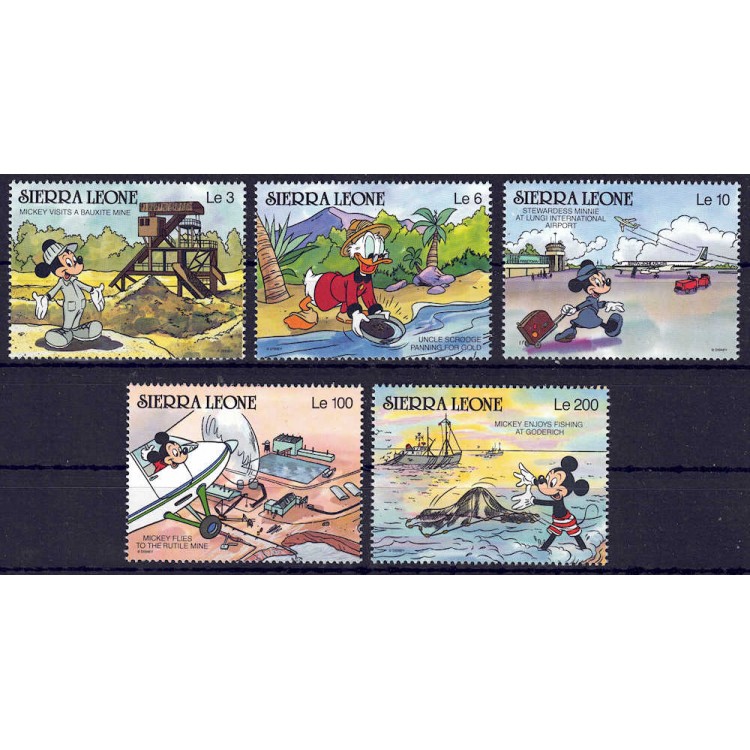 SIERRA LEONE 1990 Disney (Life in Sierra Leone I) 5v MNH**