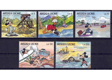 SIERRA LEONE 1990 Disney (Life in Sierra Leone I) 5v MNH**