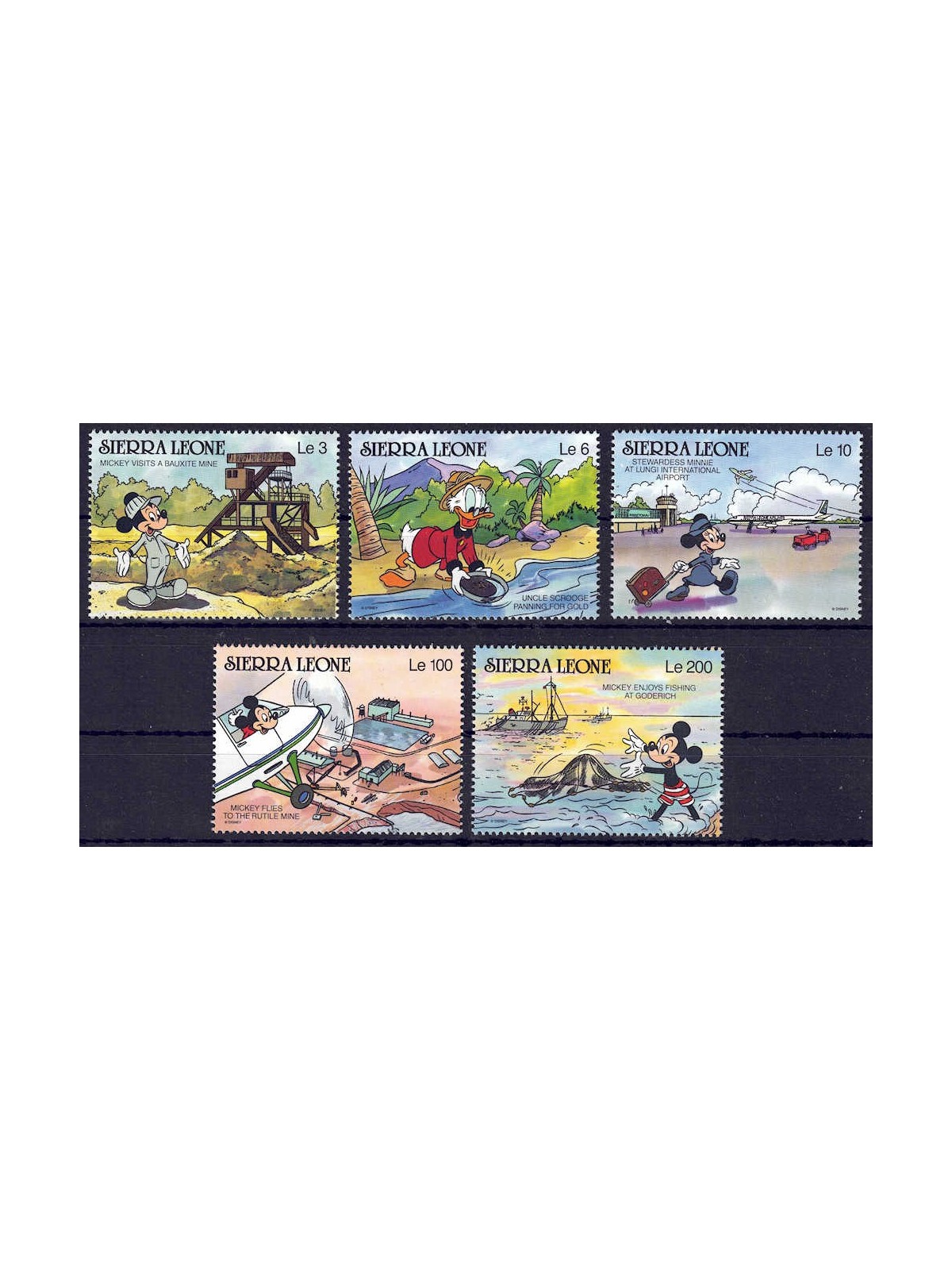 SIERRA LEONE 1990 Disney (Life in Sierra Leone I) 5v MNH**