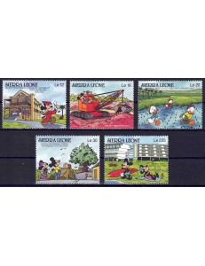 SIERRA LEONE 1990 Disney (Life in Sierra Leone II) 5v MNH**