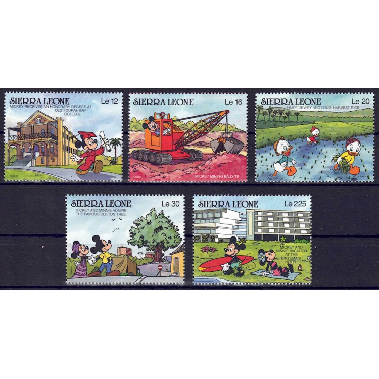 SIERRA LEONE 1990 Disney (La vita in Sierra Leone II) 5v MNH**