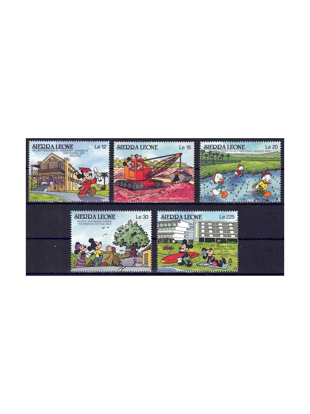 SIERRA LEONE 1990 Disney (Life in Sierra Leone II) 5v MNH**