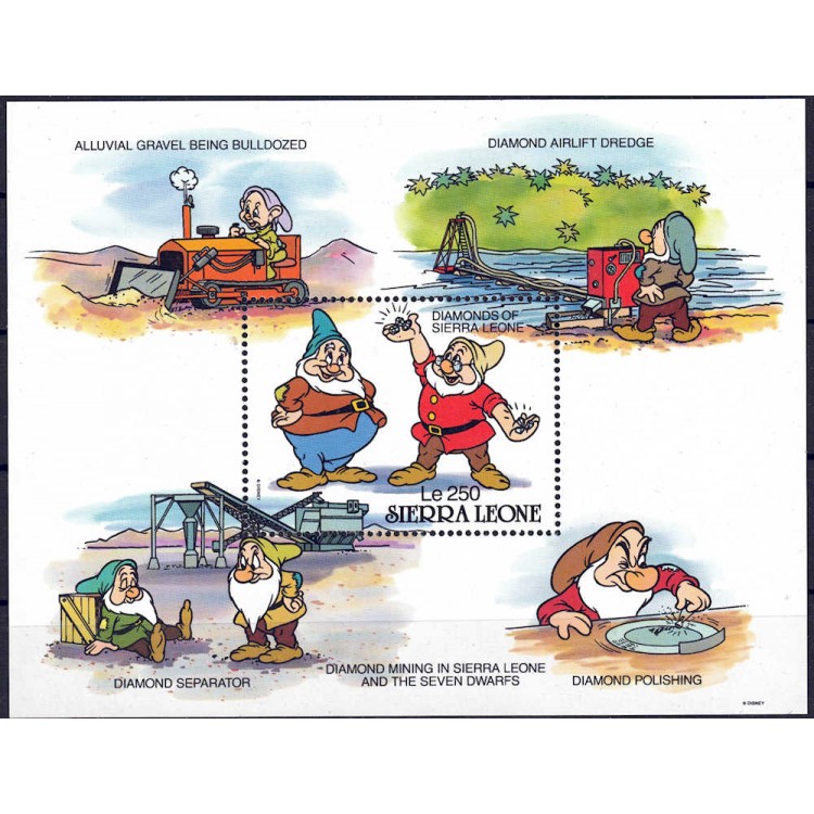 SIERRA LEONE 1990 Disney (La vita in Sierra Leone I) BF MNH**