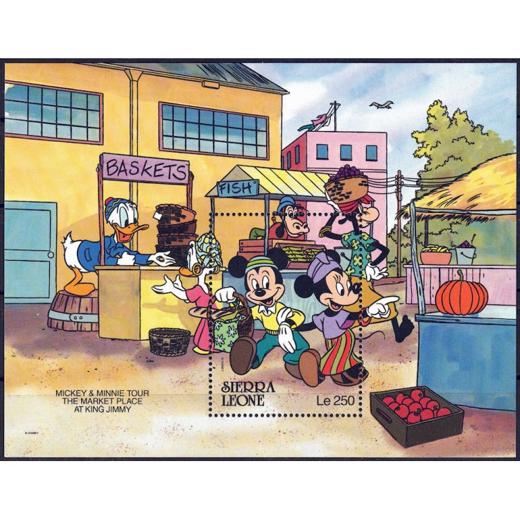 SIERRA LEONE 1990 Disney (Life in Sierra Leone II) s/s MNH**
