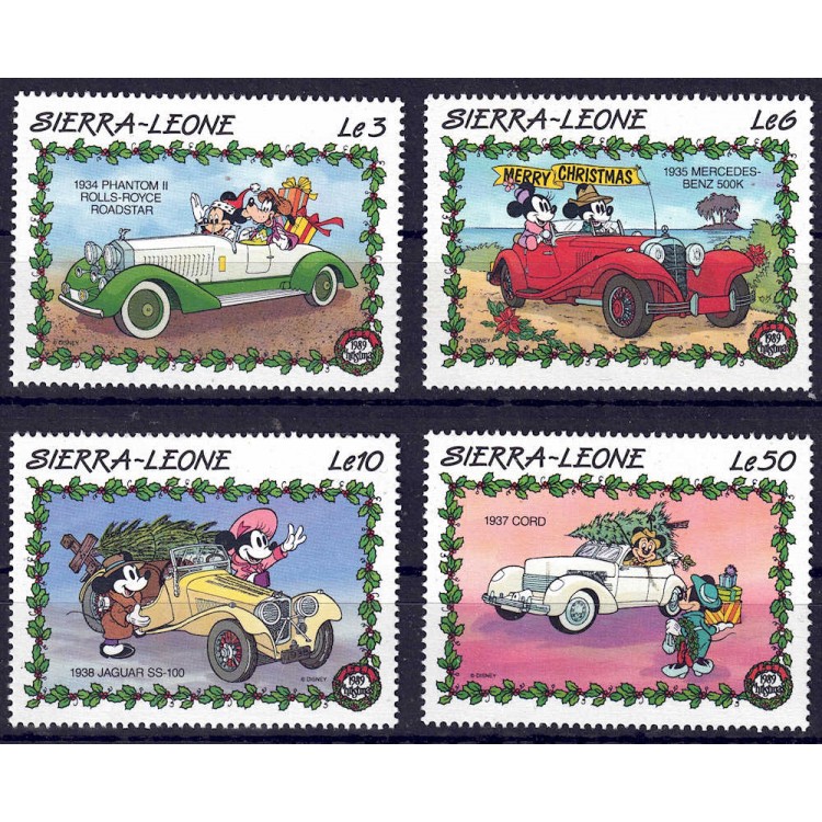 SIERRA LEONE 1989 Disney (Christmas I) 4v MNH**