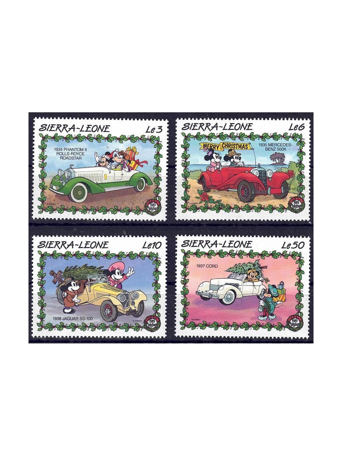 SIERRA LEONE 1989 Disney (Natale I) 4v MNH**