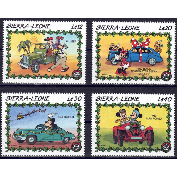 SIERRA LEONE 1989 Disney (Natale II) 4v MNH**