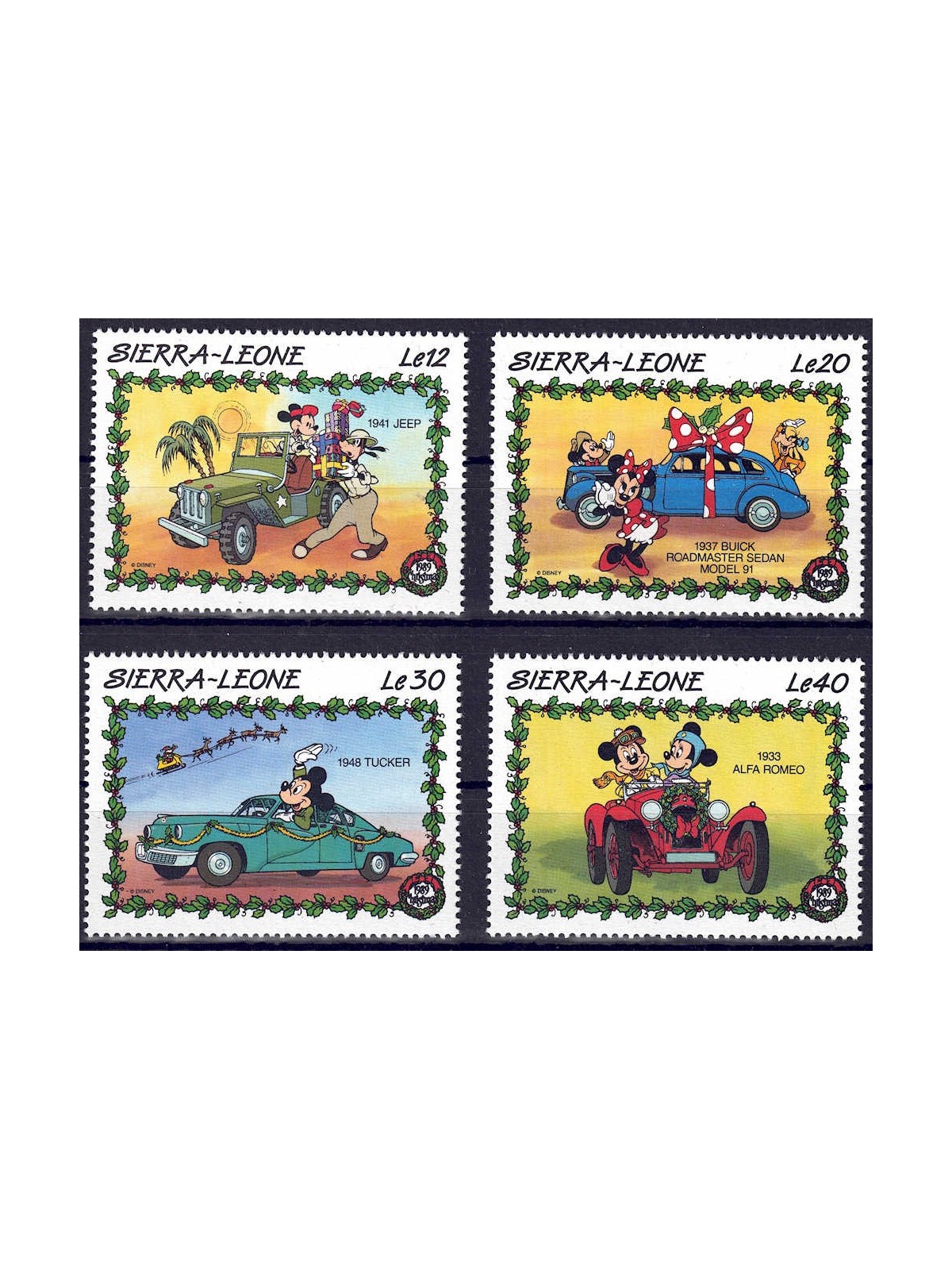 SIERRA LEONE 1989 Disney (Natale II) 4v MNH**