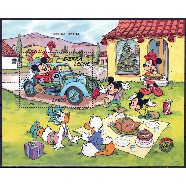 SIERRA LEONE 1989 Disney (Natale I) BF MNH**