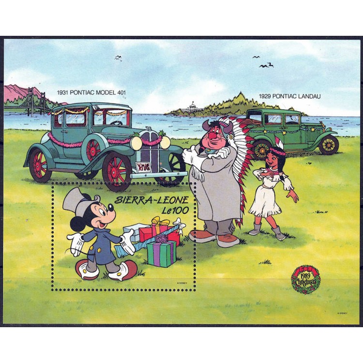 SIERRA LEONE 1989 Disney (Natale II) BF MNH**