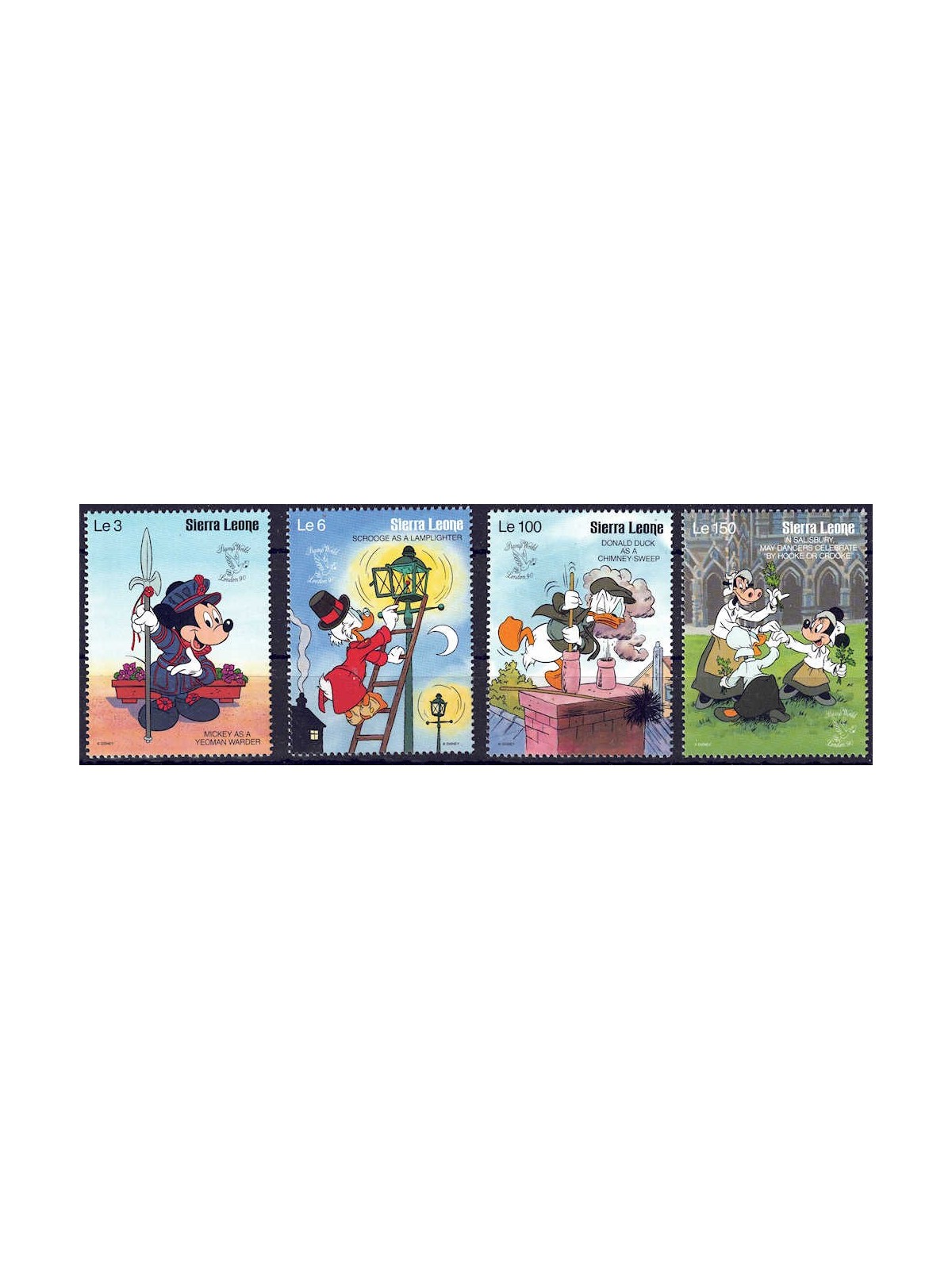 SIERRA LEONE 1990 Disney (Philatelic Exhibition I) 4v MNH**