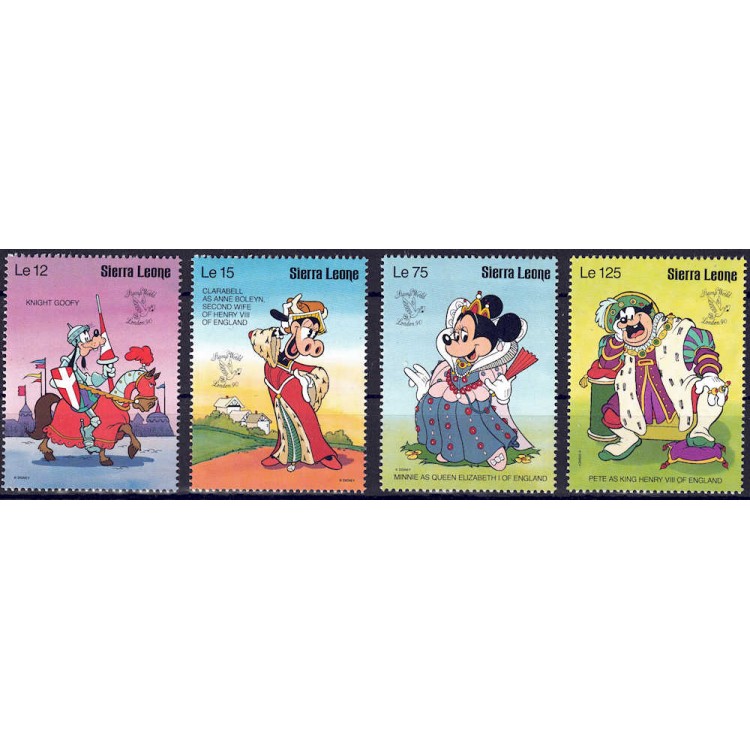 SIERRA LEONE 1990 Disney (Esposizione filatelica II) 4v MNH**