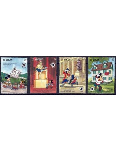 ST. VINCENT 1989 Disney (Esposizione filatelica I) 4v MNH**