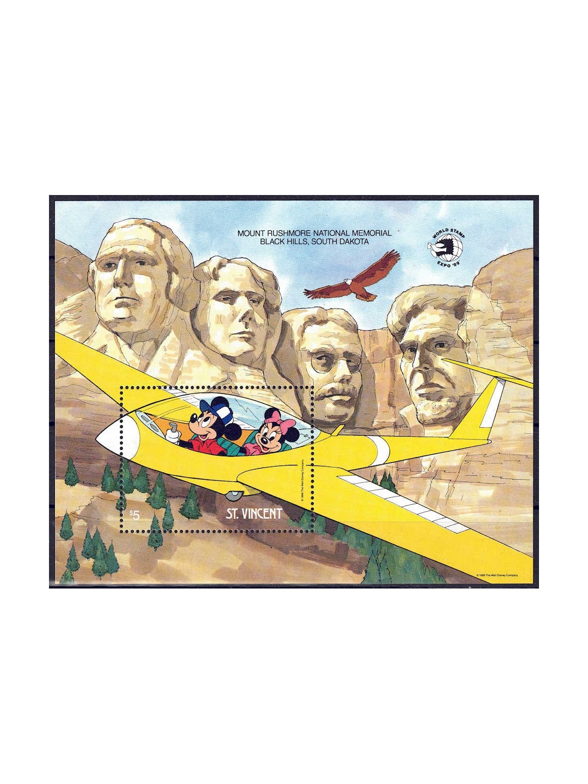 ST. VINCENT 1989 Disney (Philatelic Exhibition I) s/s MNH**